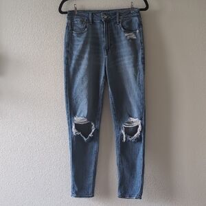American Eagle Outfitters Ripped Blue Skinny Jeans Size 4